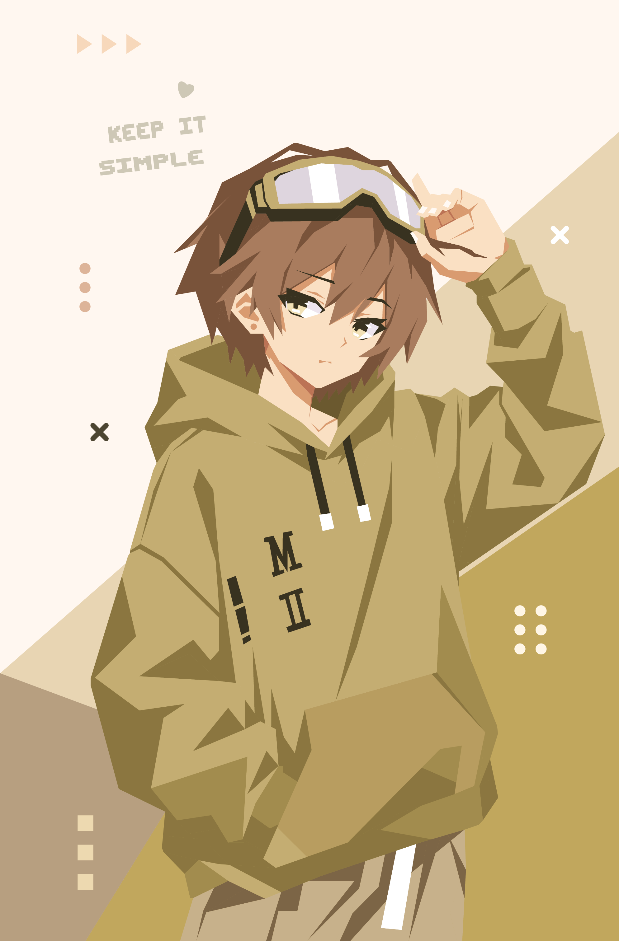 Neoruki-style character illustration, "Keep It Simple" — Collector tier example